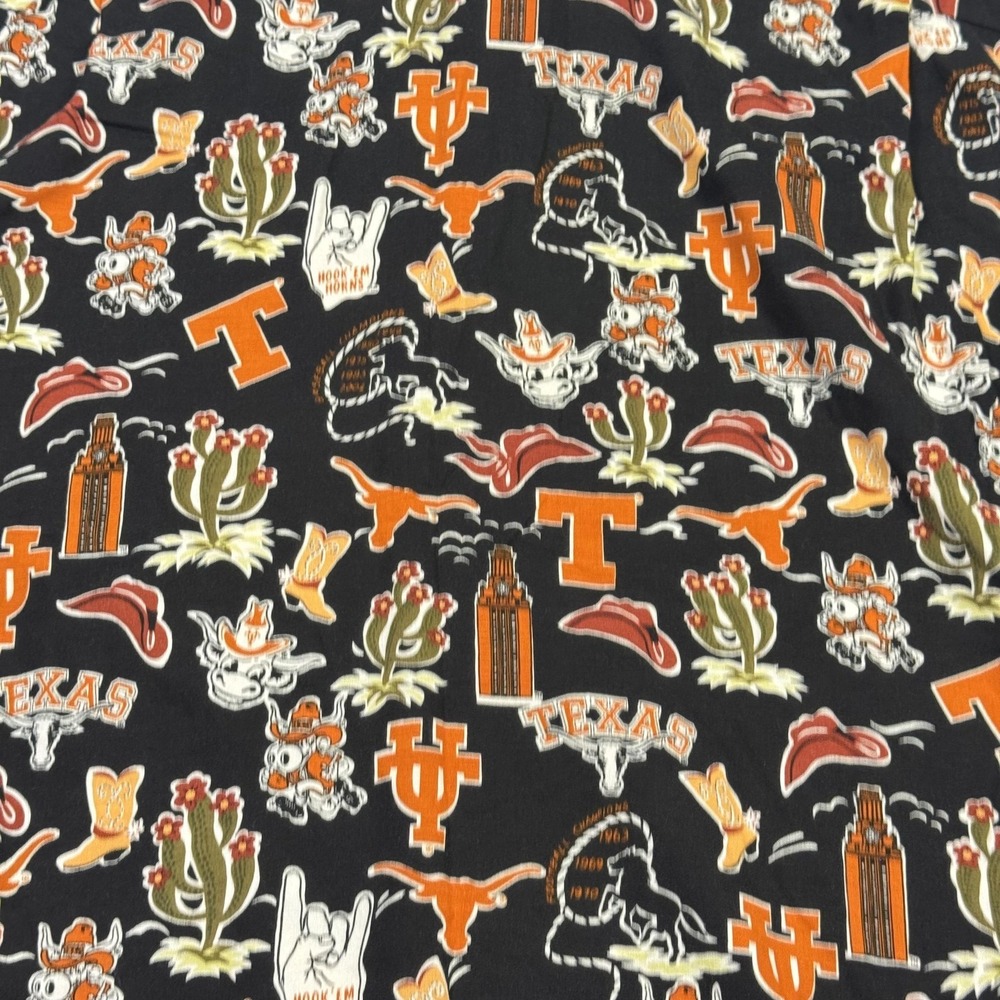 Reyn Spooner Texas‎ Longhorns Shirt Mens 2XL Black NCAA Baseball Rayon Aloha - Picture 10 of 10